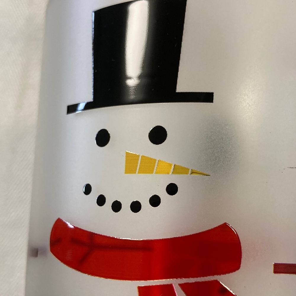 Culver vintage frosted snowman cocktail glass